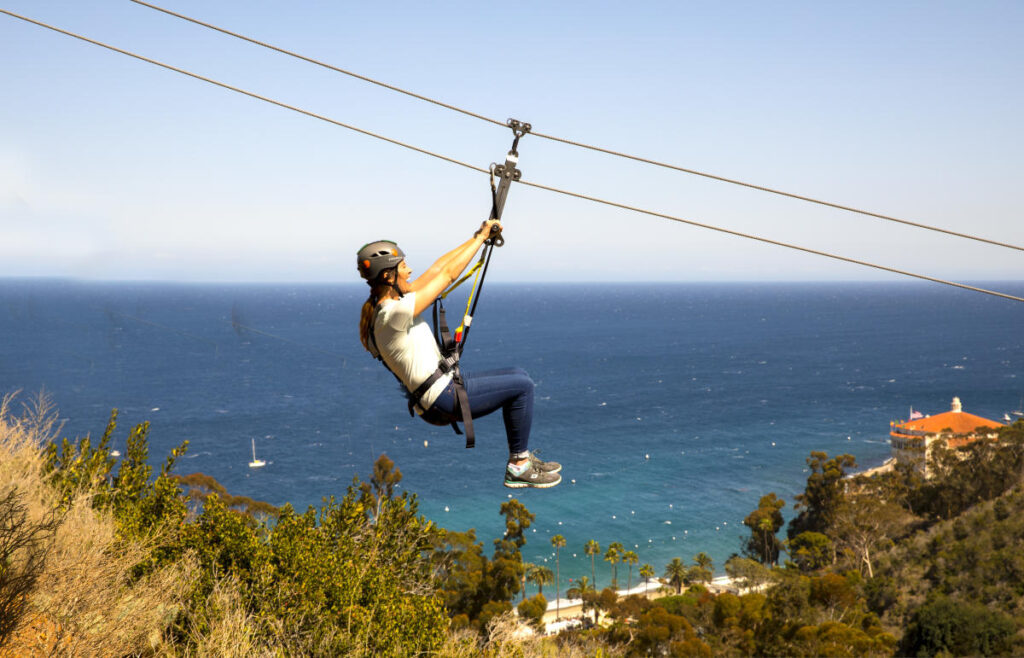 Ziplining on Catalina Island
